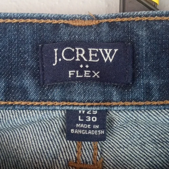 J. Crew Men's Flex Dark Wash Straight Leg Jeans Size 29/30 - Picture 2 of 9